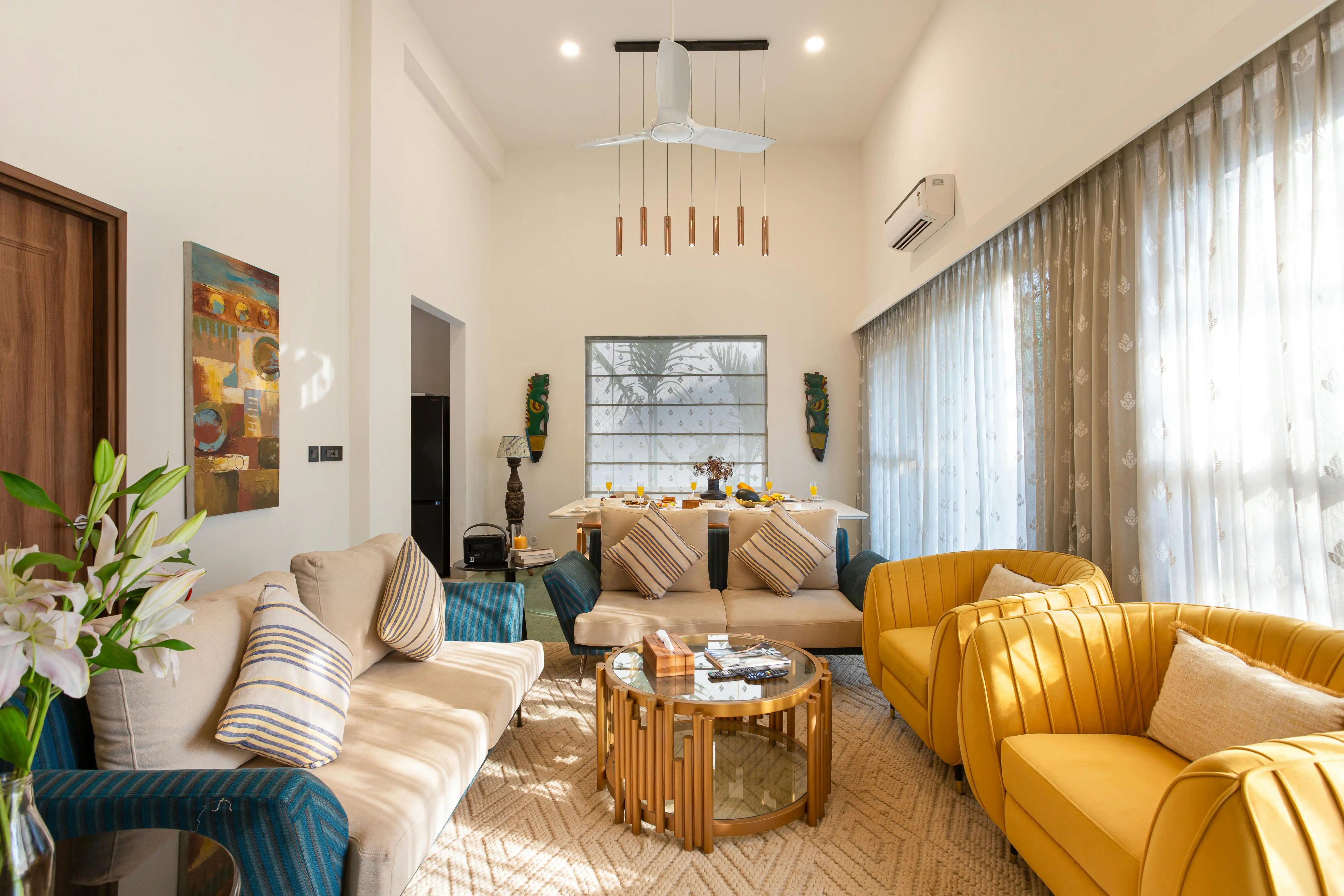 Luxury living area of house